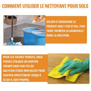 Puissant nettoyant de sol de décontamination