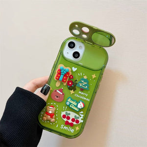 Coque iPhone avec pendentif arbre de Noël et miroir