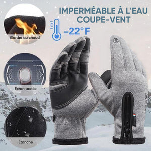 Gants d'hiver unisexes chauds et imperméables pour écran tactile