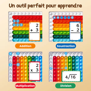 Cartes flash de mathématiques et tableau de fidget pop