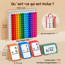 Charger l&#39;image dans la galerie, Cartes flash de mathématiques et tableau de fidget pop