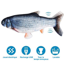 Charger l&#39;image dans la galerie, Jouet de poisson pour animaux de compagnie de charge USB de simulation en peluche