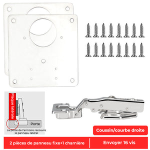 Jeu de charnières pour portes d'armoires