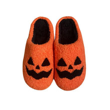 Charger l&#39;image dans la galerie, Chaussons d&#39;Halloween en coton avec citrouille