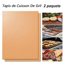 Charger l&#39;image dans la galerie, Hirundo 2Pcs Tapis de Cuisson De Gril Résistant à la Chaleur