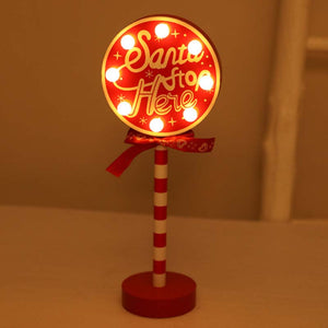 Panneau de signalisation de Noël Décoration Lumières