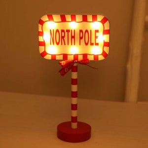 Panneau de signalisation de Noël Décoration Lumières