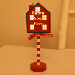 Panneau de signalisation de Noël Décoration Lumières