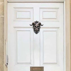 Heurtoir de porte suspendu de crâne de dieu cornu de Baphomet