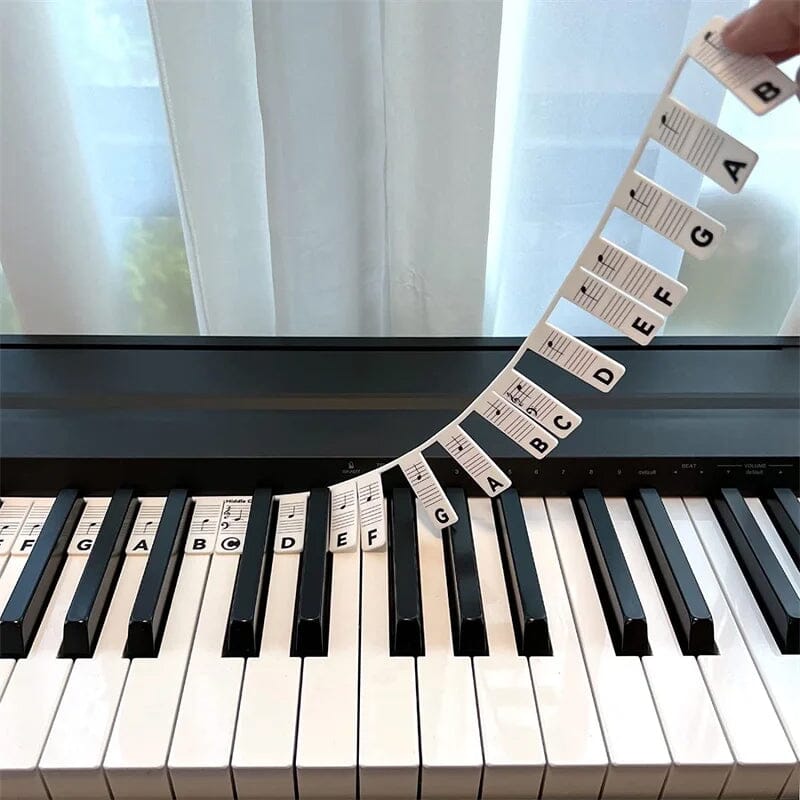 Étiquettes Amovibles pour Partitions de Clavier de Piano