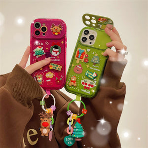 Coque iPhone avec pendentif arbre de Noël et miroir