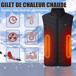 Gilet chauffant unisexe