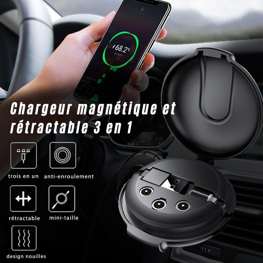 Câble de Charge magnétique 3 en 1 rétractable