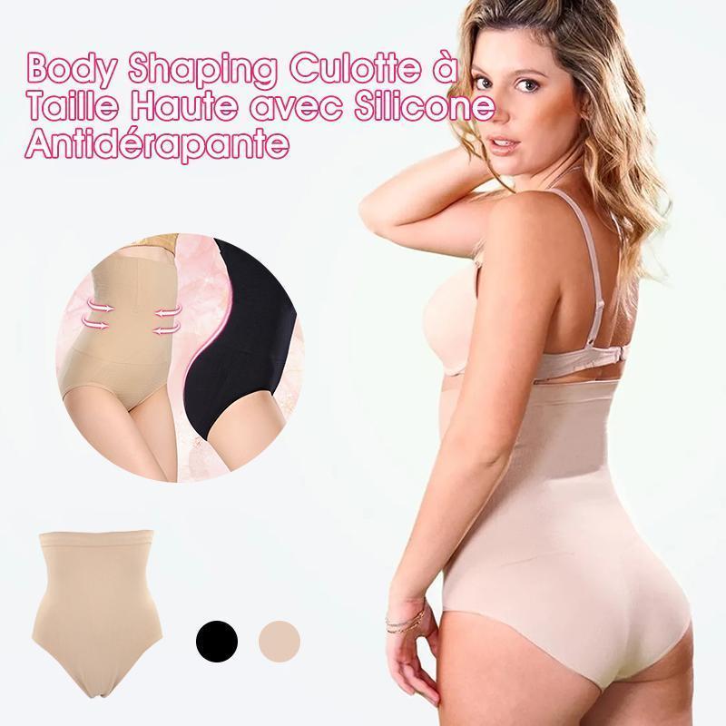 Body Shaping Culotte à Taille Haute avec Silicone Antidérapante