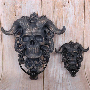 Heurtoir de porte suspendu de crâne de dieu cornu de Baphomet