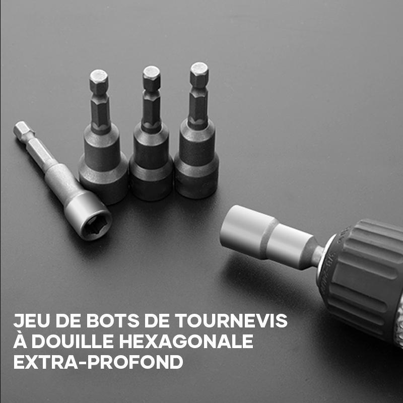 Jeu d'Embouts de Tournevis à Douille Hexagonale Extra-profond