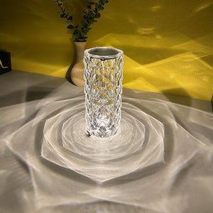 Lampe de table en diamant en cristal Rose Rays