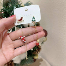 Charger l&#39;image dans la galerie, Boucles d&#39;Oreilles Père Noël Asymétriques