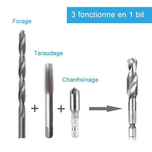 Domom® - Foret Mèche HSS à tige Hexagonale M3-M10