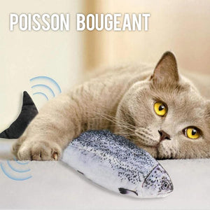 Jouet de poisson pour animaux de compagnie de charge USB de simulation en peluche