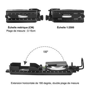 Boussole de navigation multifonctionnelle militaire