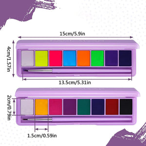 Palette de maquillage fluorescente hydrosoluble