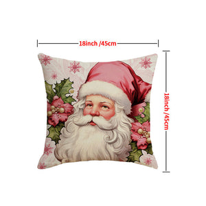 Housses de coussin de Noël roses