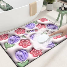 Charger l&#39;image dans la galerie, Tapis en diatomées souples à fleurs 3D