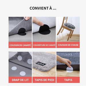 Patins Antidérapants pour Coussin de Canapé (5 paires / boîte)