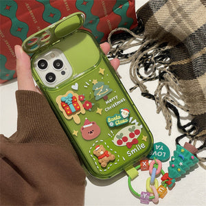 Coque iPhone avec pendentif arbre de Noël et miroir