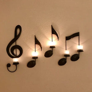 🔥Applique Murale Note de Musique Noire💡