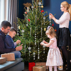 Ornements de Noël en flocon de neige en cristal