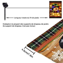 Charger l&#39;image dans la galerie, Drapeau de jardin LED bonhomme de neige