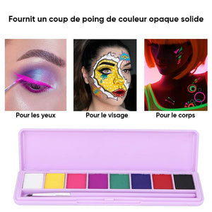 Palette de maquillage fluorescente hydrosoluble