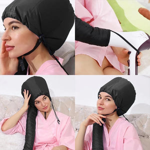 Bonnet en filet pour sécher les cheveux bouclés