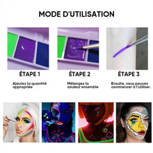 Charger l&#39;image dans la galerie, Palette de maquillage fluorescente hydrosoluble