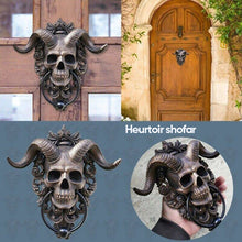 Charger l&#39;image dans la galerie, Heurtoir de porte suspendu de crâne de dieu cornu de Baphomet