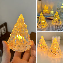 Charger l&#39;image dans la galerie, Mini veilleuse de sapin de Noël en cristal à DEL