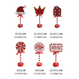 Panneau de signalisation de Noël Décoration Lumières